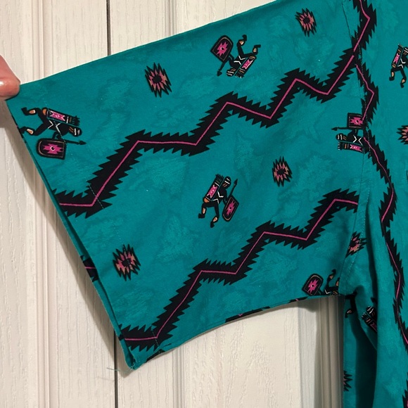 Wrangler Men’s Made in the USA Vintage Aztec Casual Button Down | Size XL 17.5” - Picture 4 of 9